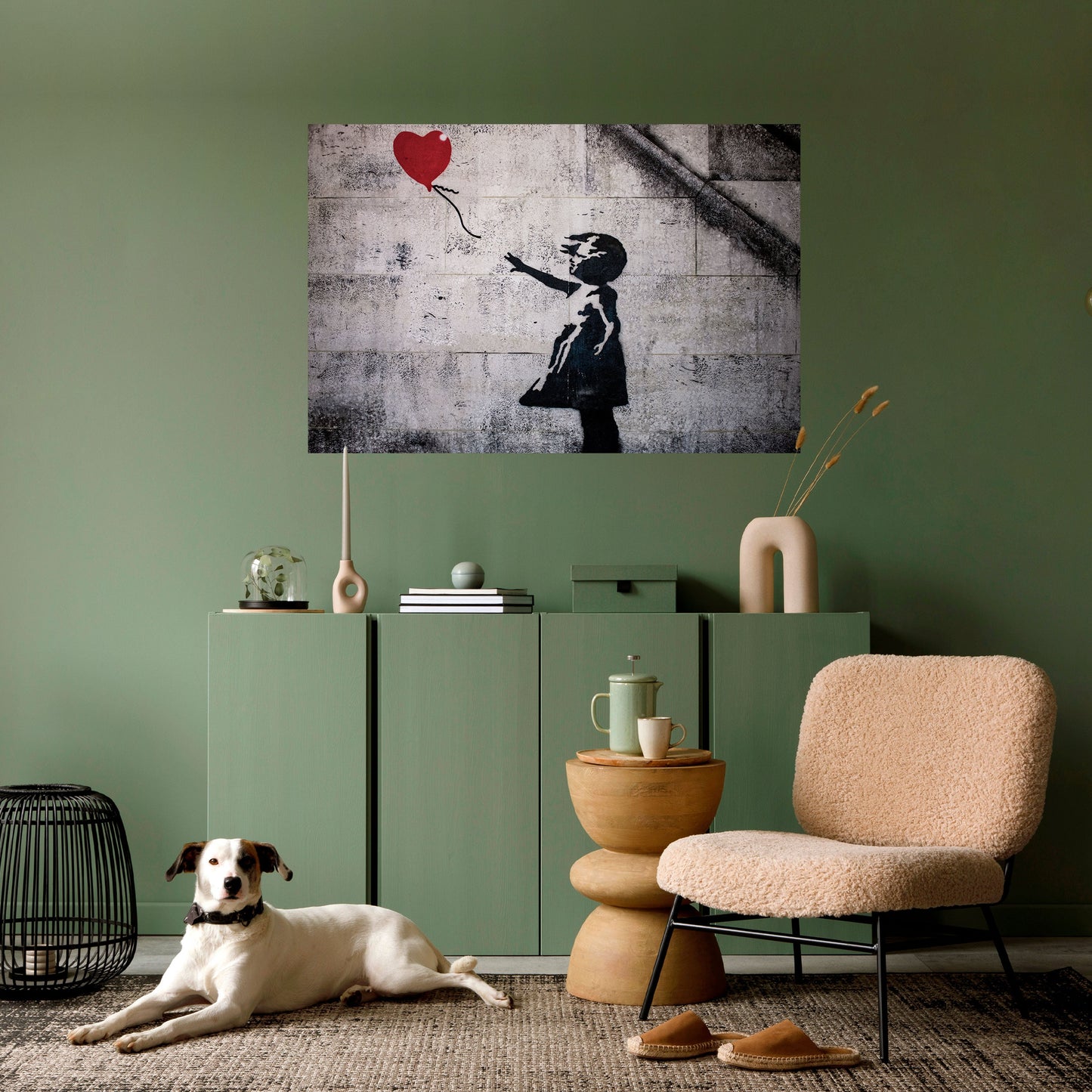 BALLON GIRL (BANKSY) Poster orizzontale staccabile e attaccabile