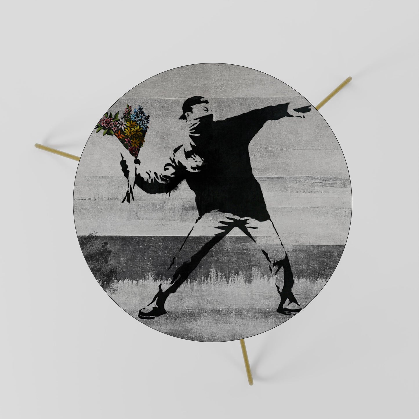 Tavolino da caffè FLOWER BOMBER (BANKSY) 60