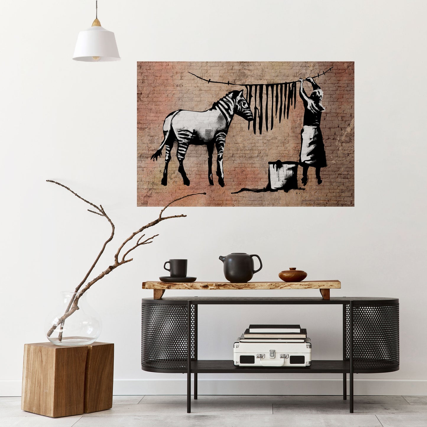 Poster orizzontale TIDY ZEBRA staccabile e attaccabile