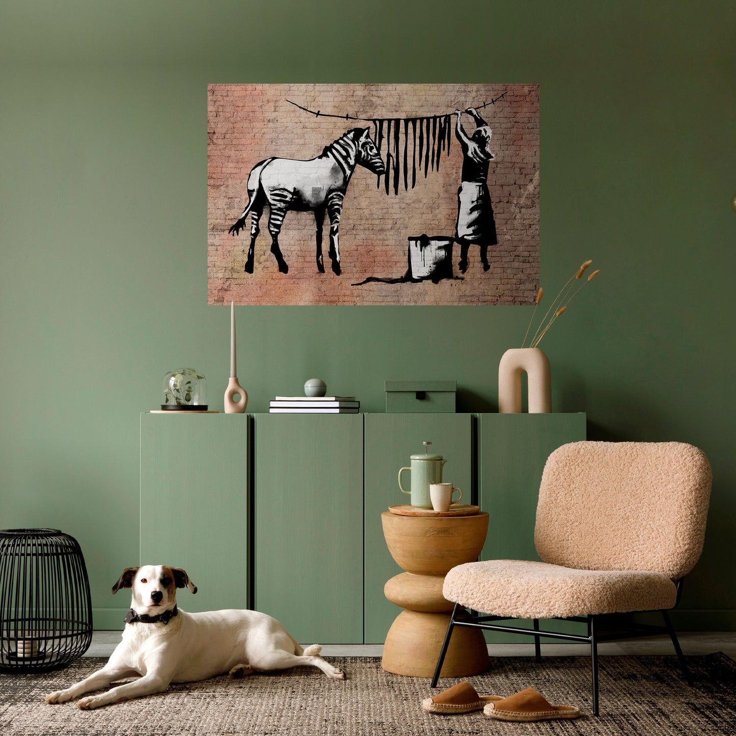 Poster orizzontale TIDY ZEBRA staccabile e attaccabile