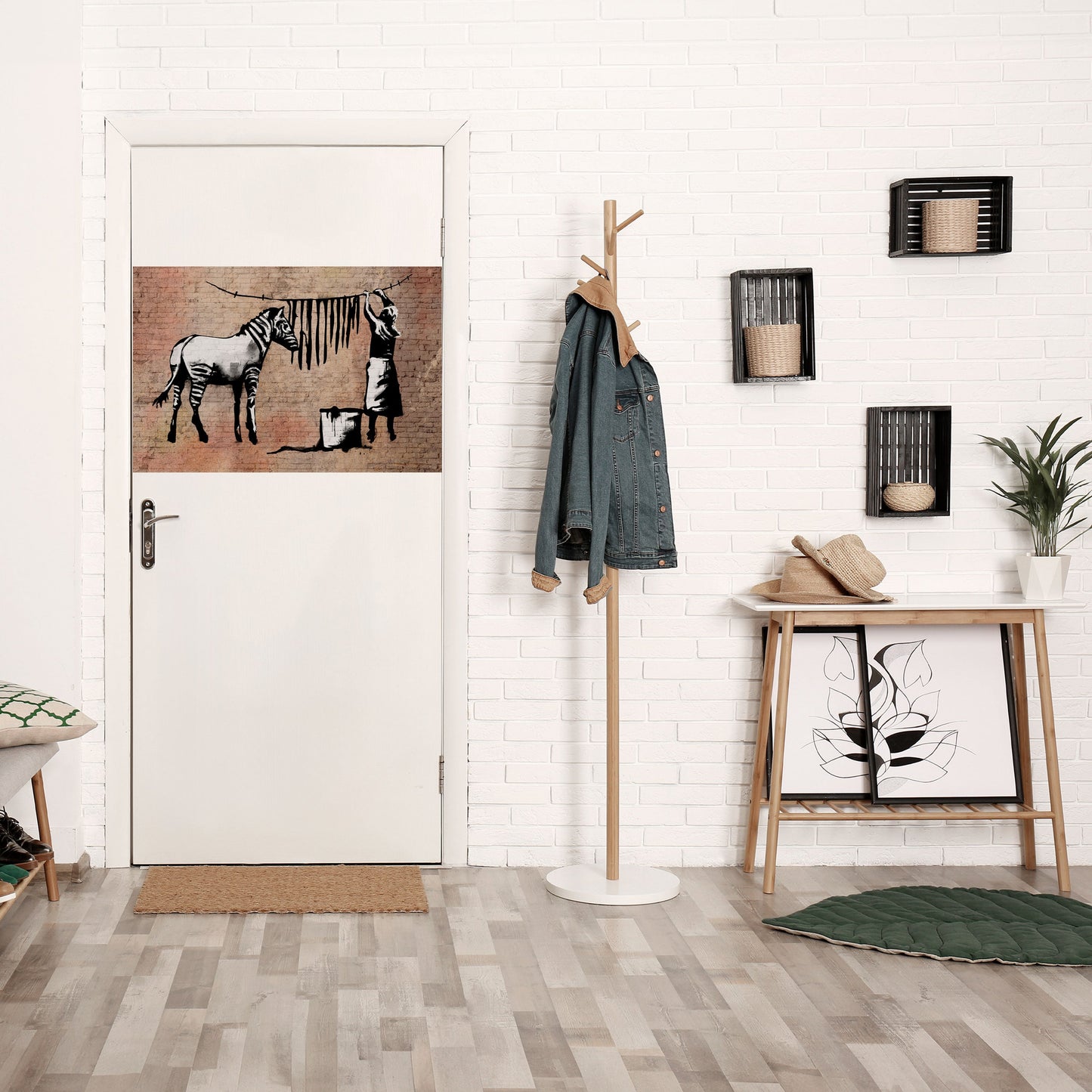 Poster orizzontale TIDY ZEBRA staccabile e attaccabile