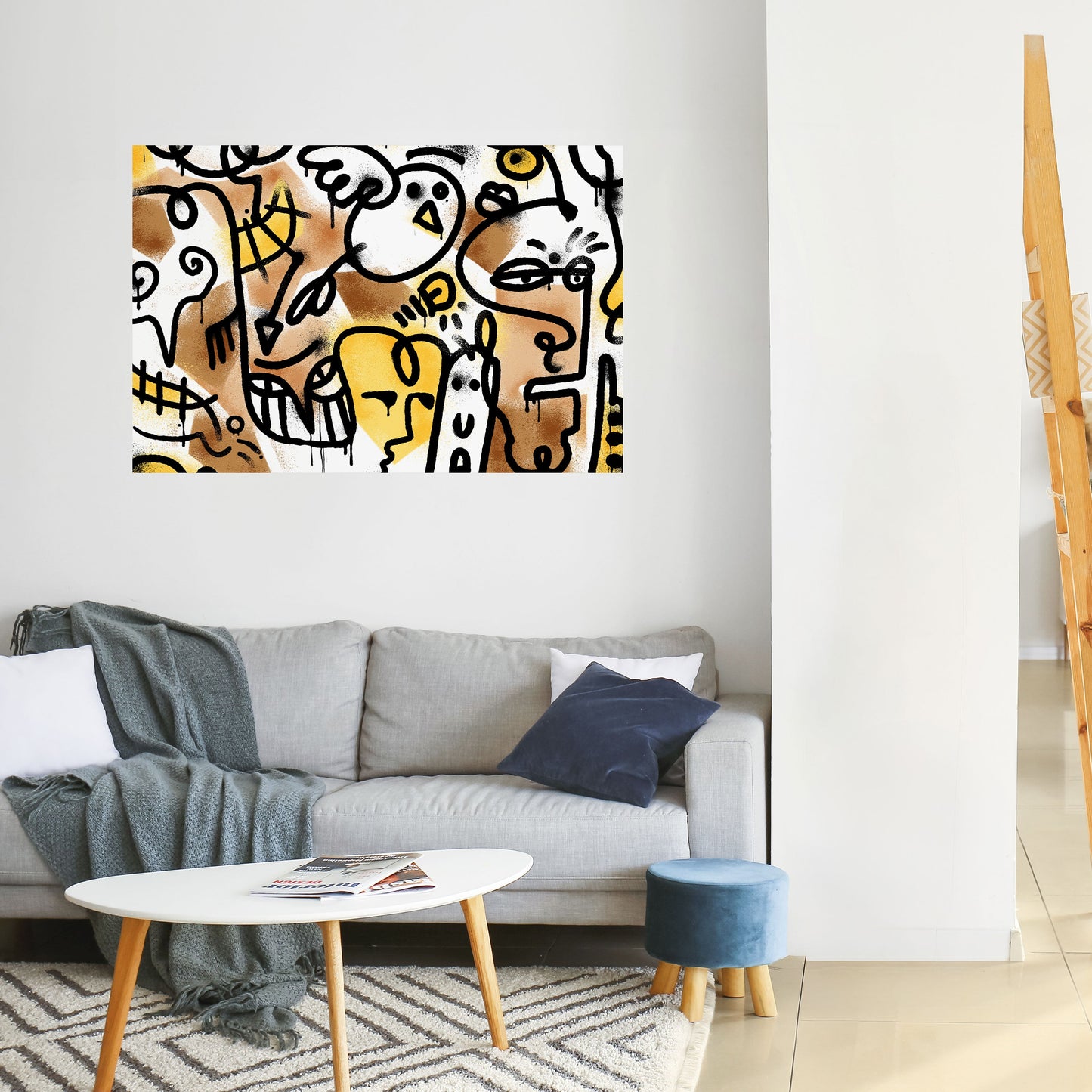 Poster orizzontale staccabile e attaccabile URBAN CANVAS