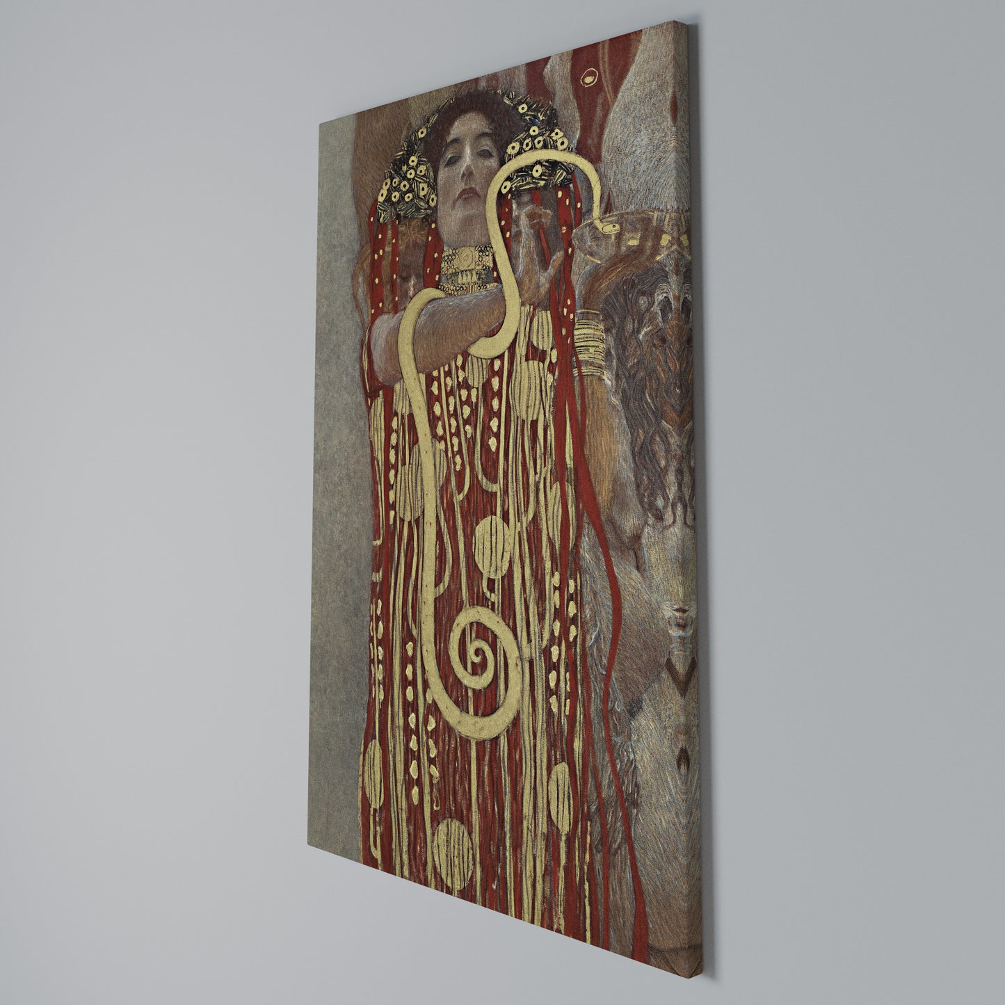 HYGIEIA BY KLIMT Stampa su Tela Verticale