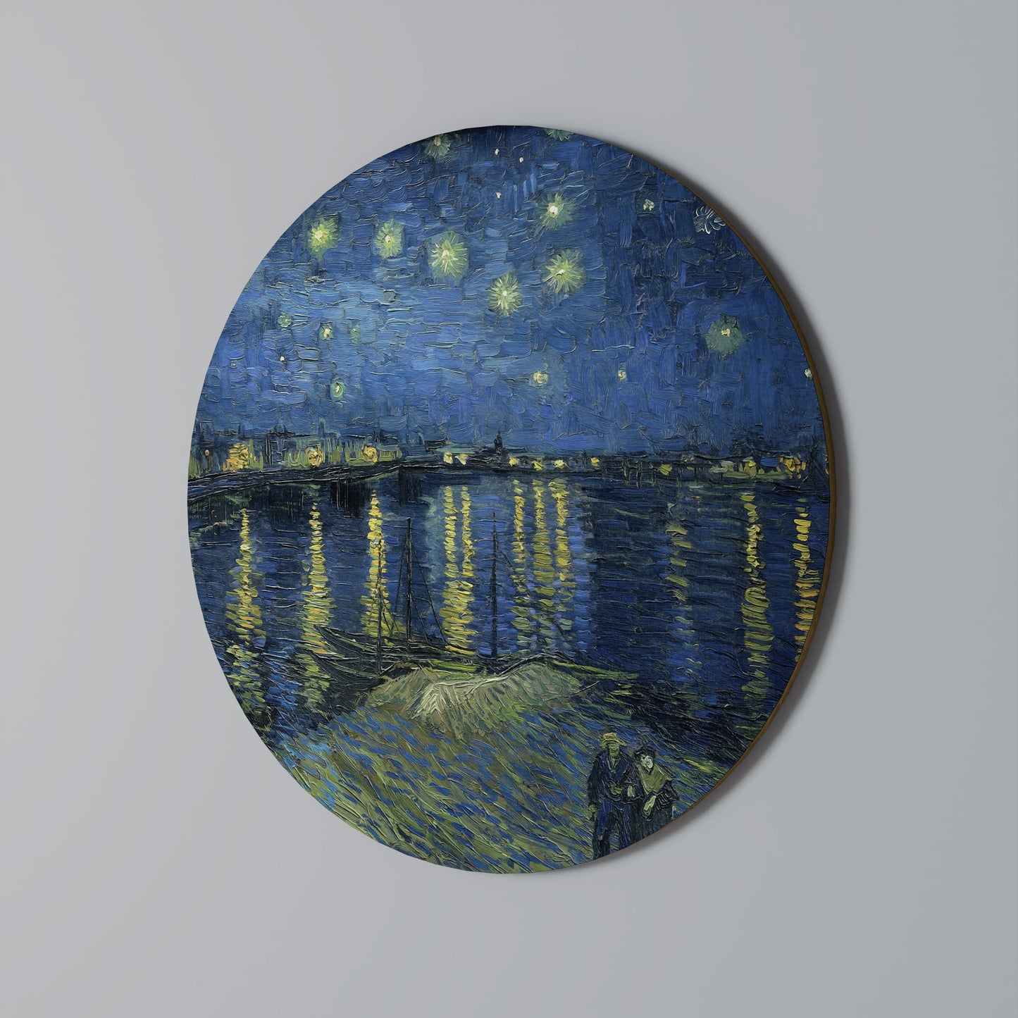 NOTTE STELLATA SUL RODANO - Quadro rotondo