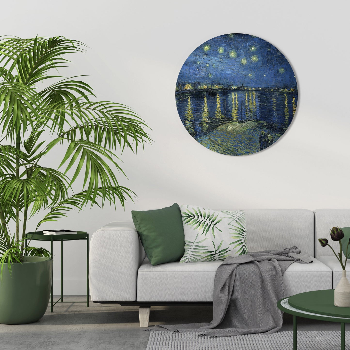 NOTTE STELLATA SUL RODANO - Quadro rotondo