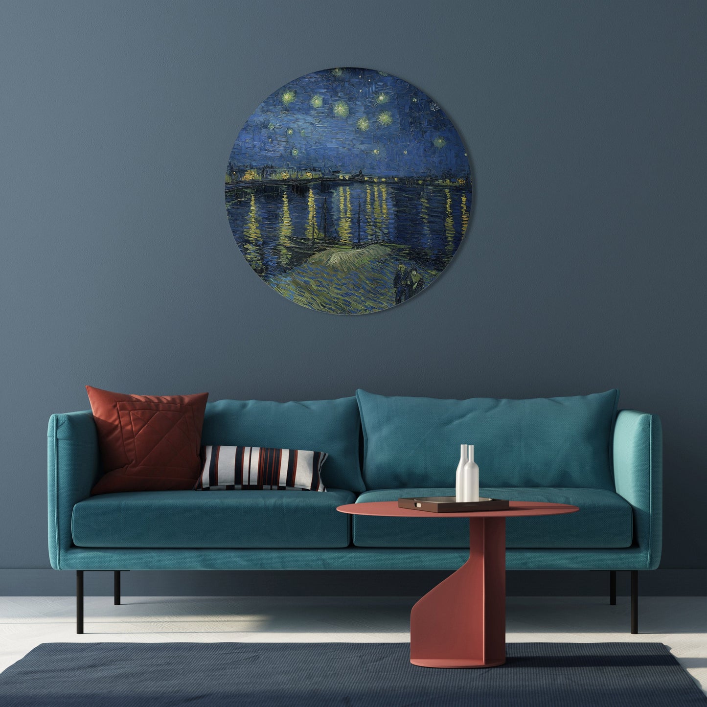 NOTTE STELLATA SUL RODANO - Quadro rotondo
