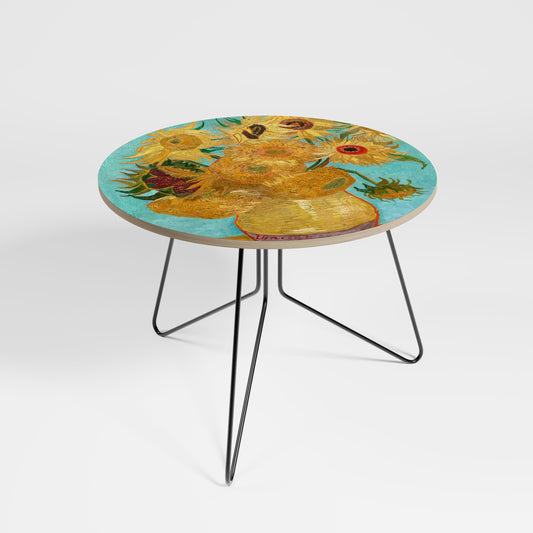 VASO CON DODICI GIRASOLI Grande tavolino da caffè