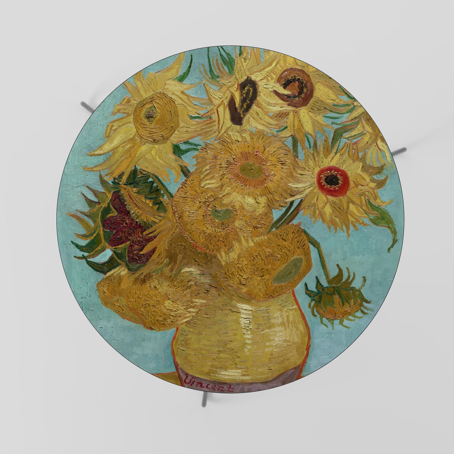 VASO CON DODICI GIRASOLI Tavolino 69