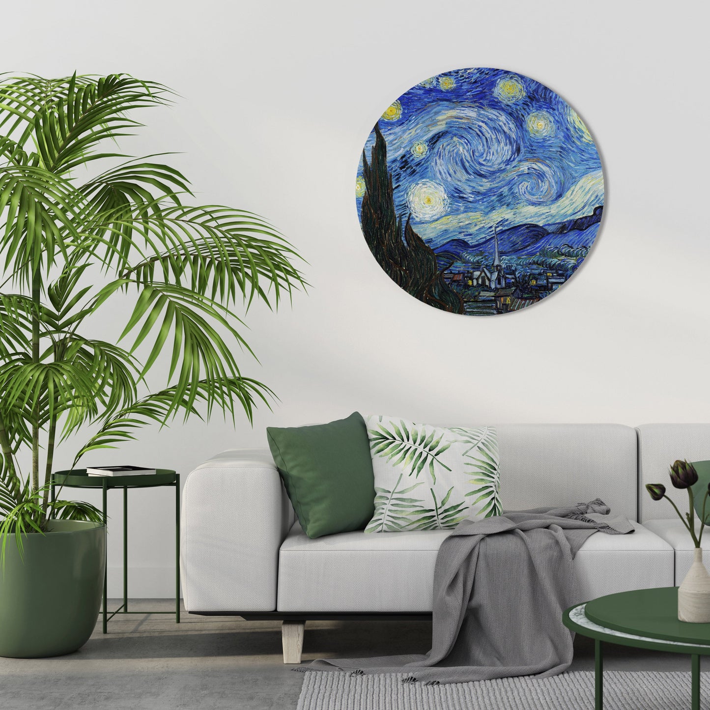 Decorazione murale rotonda NOTTE STELLATA