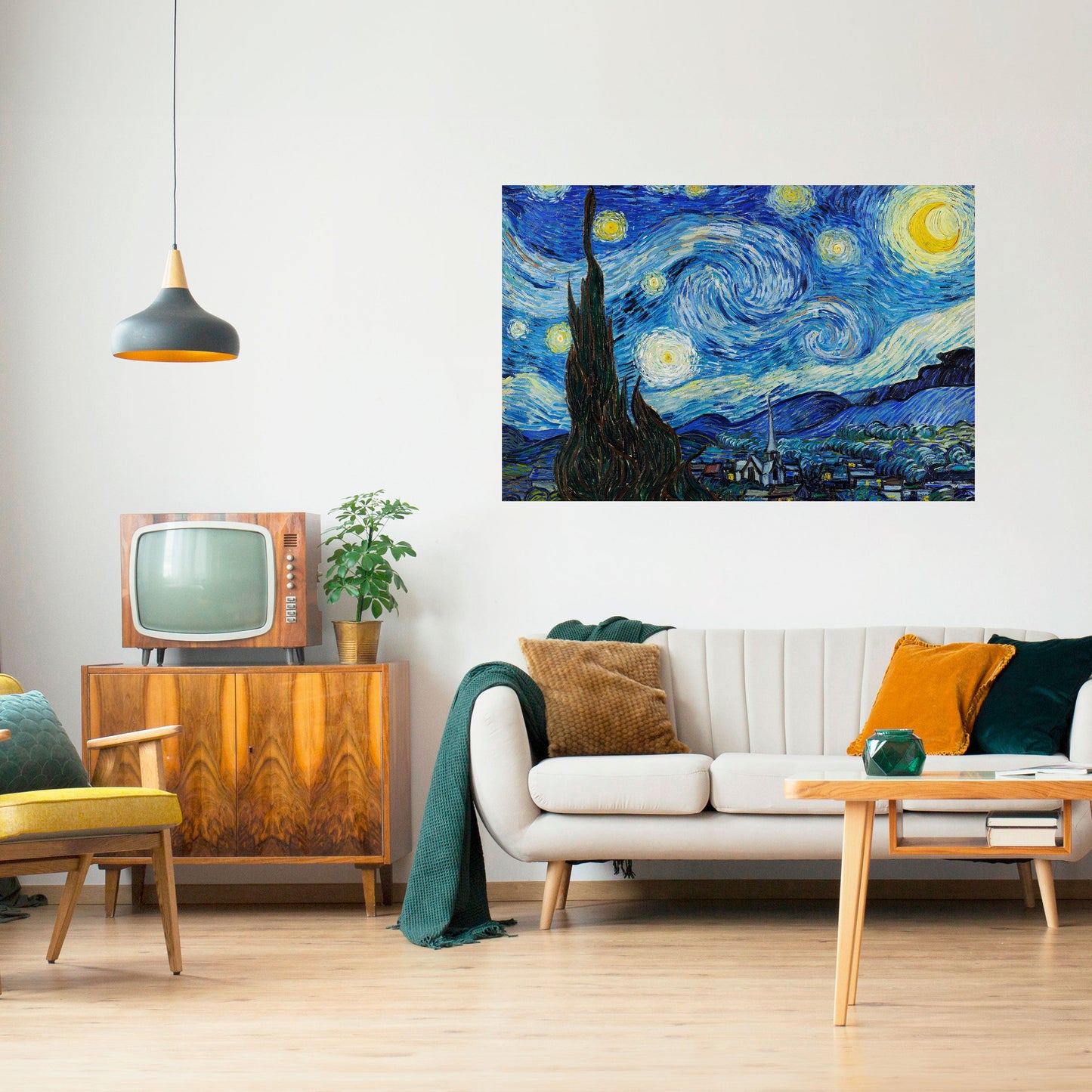 Poster orizzontale staccabile e attaccabile NOTTE STELLATA