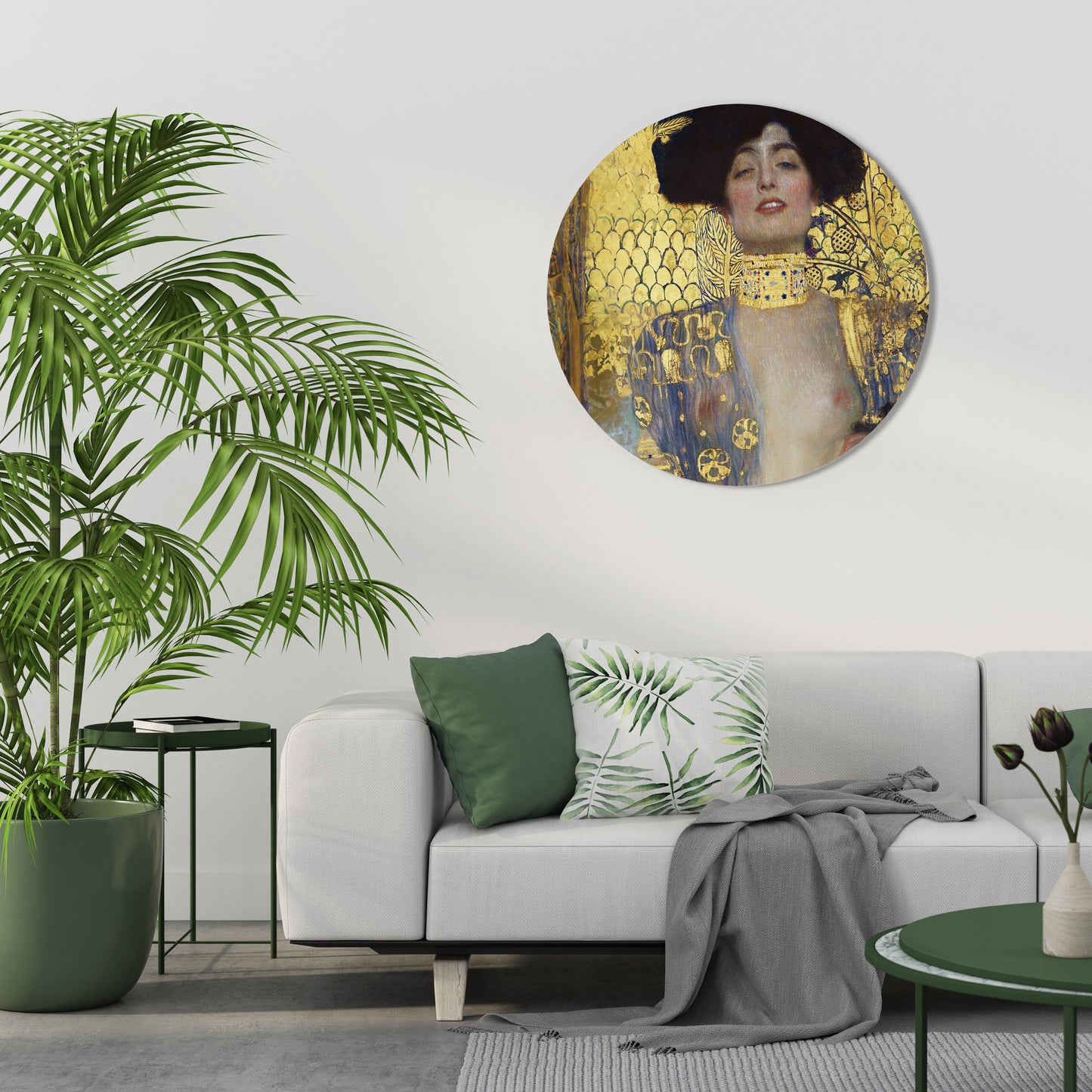 Arte murale rotonda GIUDITTA E OLOFERNE