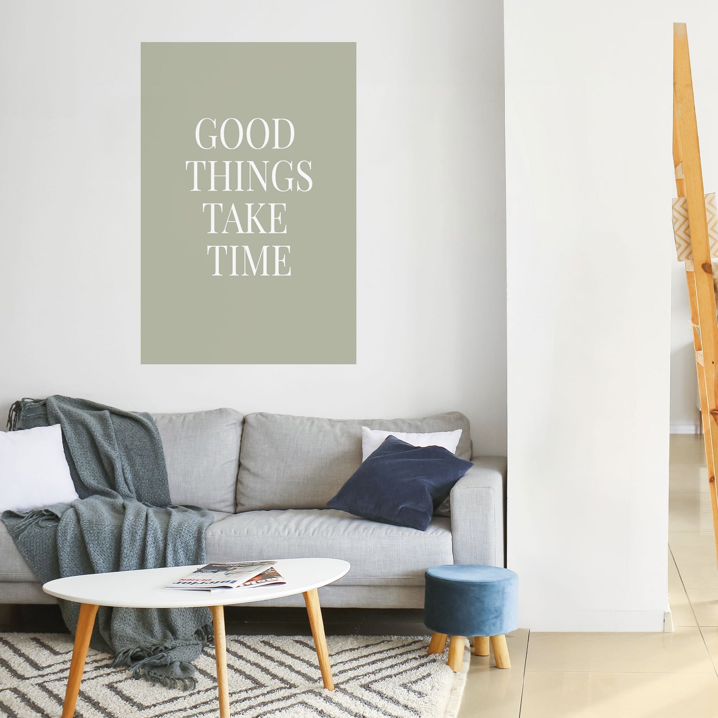 LE COSE BUONE RICHIEDONO TEMPO Poster verticale staccabile e attaccabile