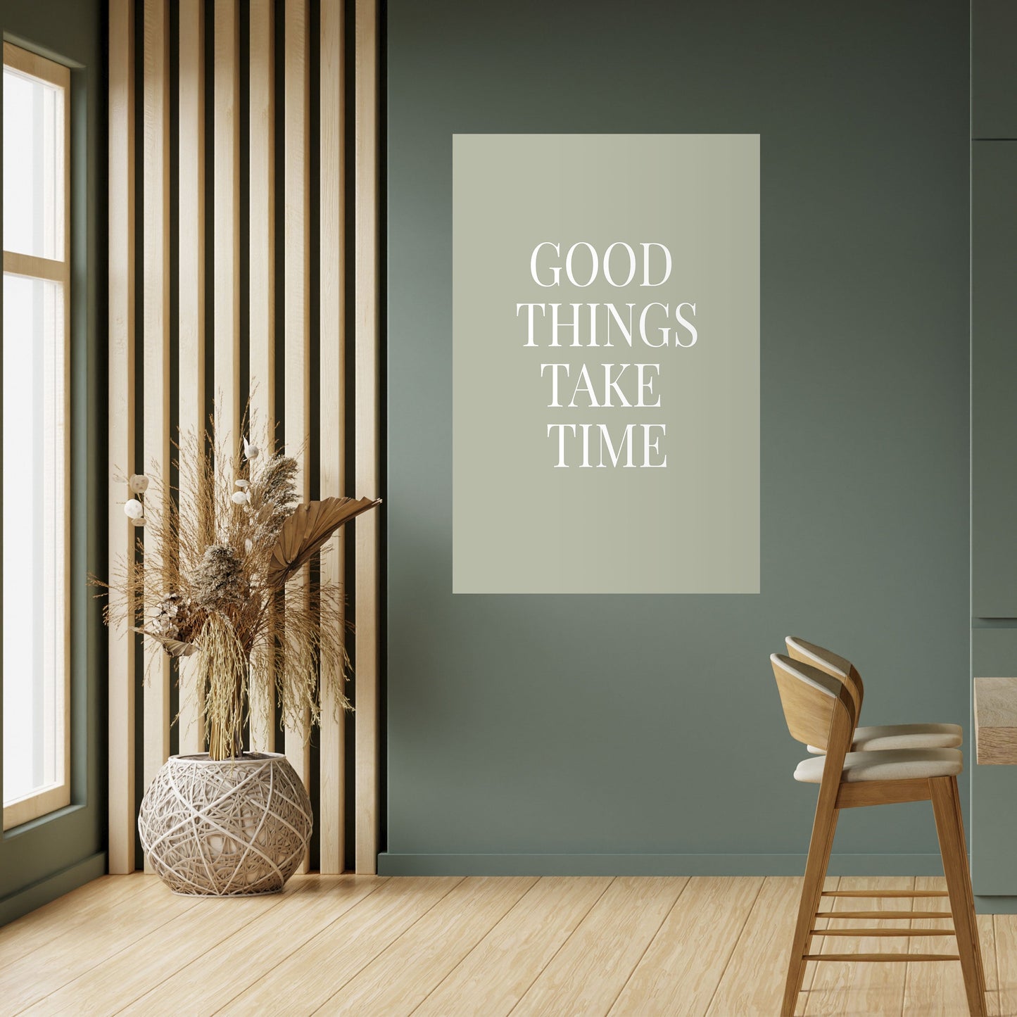 LE COSE BUONE RICHIEDONO TEMPO Poster verticale staccabile e attaccabile
