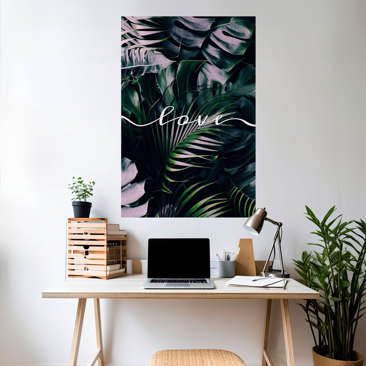 AMORE NELLE FOGLIE Poster verticale staccabile e attaccabile