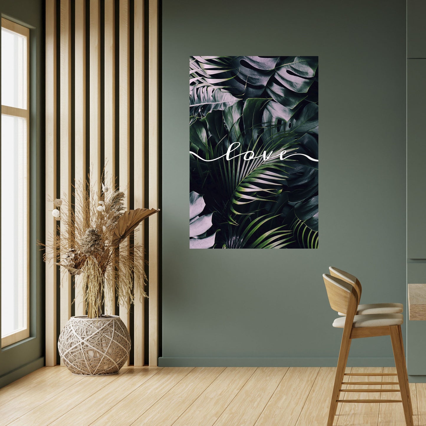 AMORE NELLE FOGLIE Poster verticale staccabile e attaccabile
