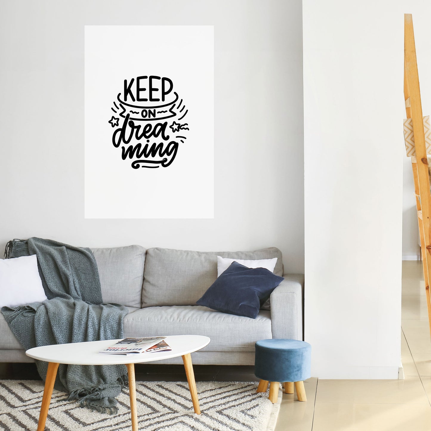 CONTINUA A SOGNARE Poster verticale staccabile e attaccabile