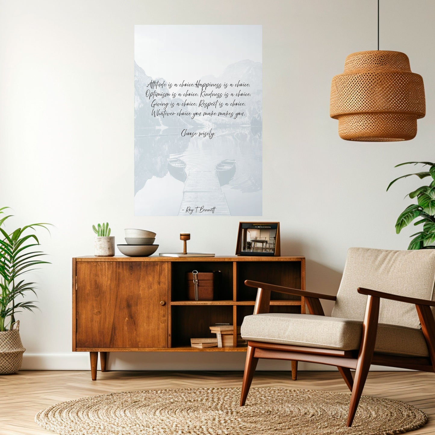 SCELTE IN RIFLESSIONE Poster verticale staccabile e attaccabile
