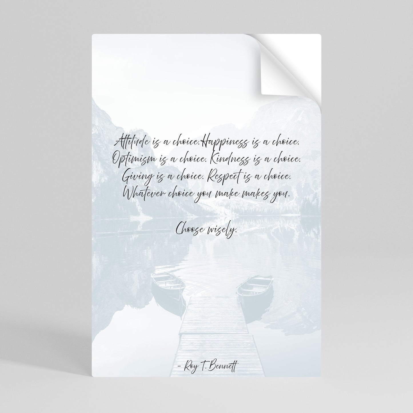 SCELTE IN RIFLESSIONE Poster verticale staccabile e attaccabile