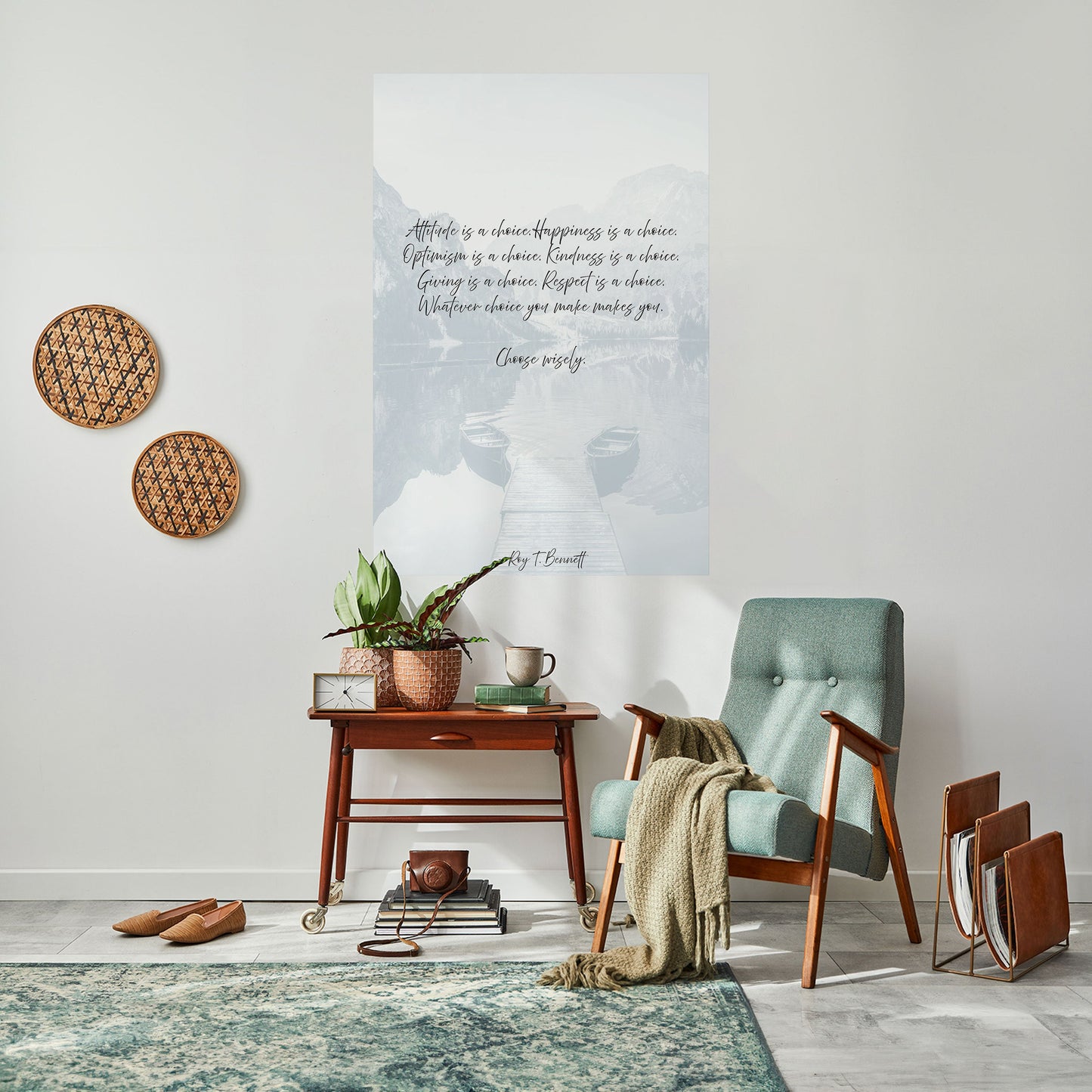 SCELTE IN RIFLESSIONE Poster verticale staccabile e attaccabile