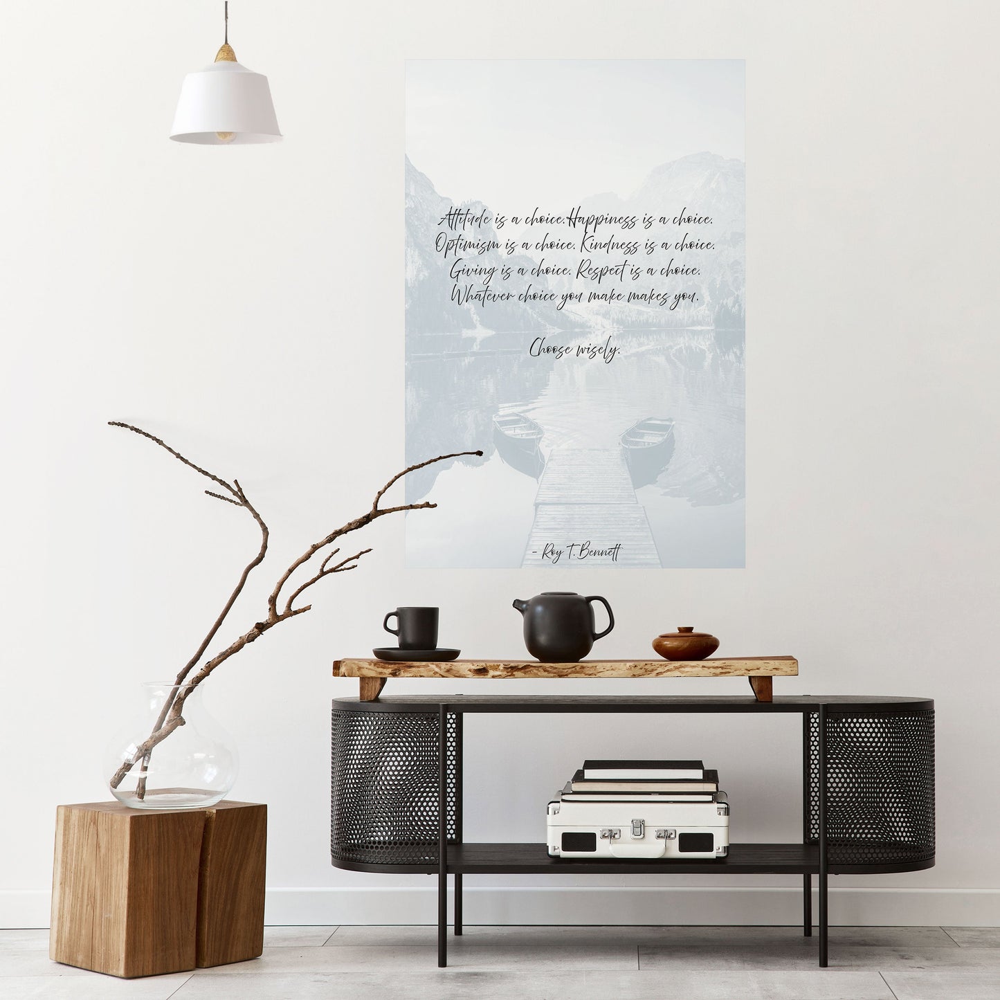 SCELTE IN RIFLESSIONE Poster verticale staccabile e attaccabile