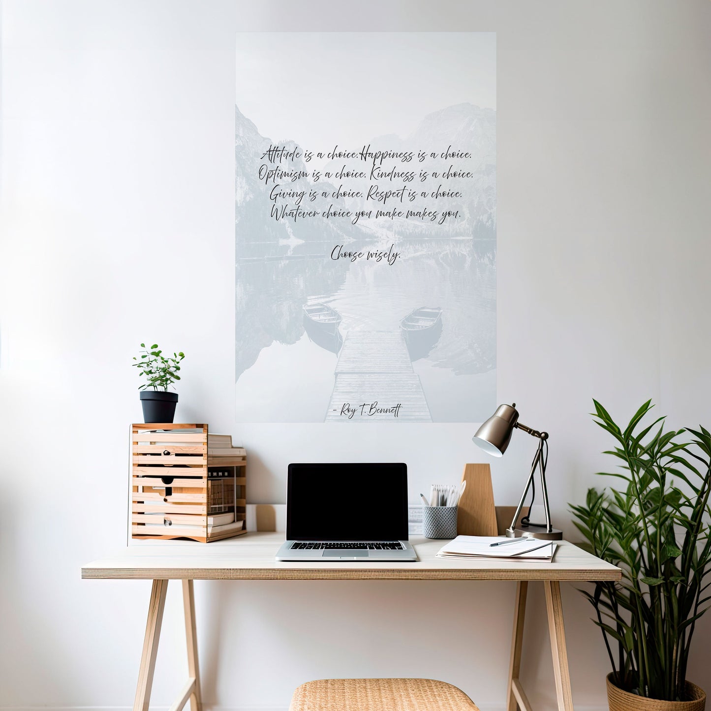 SCELTE IN RIFLESSIONE Poster verticale staccabile e attaccabile