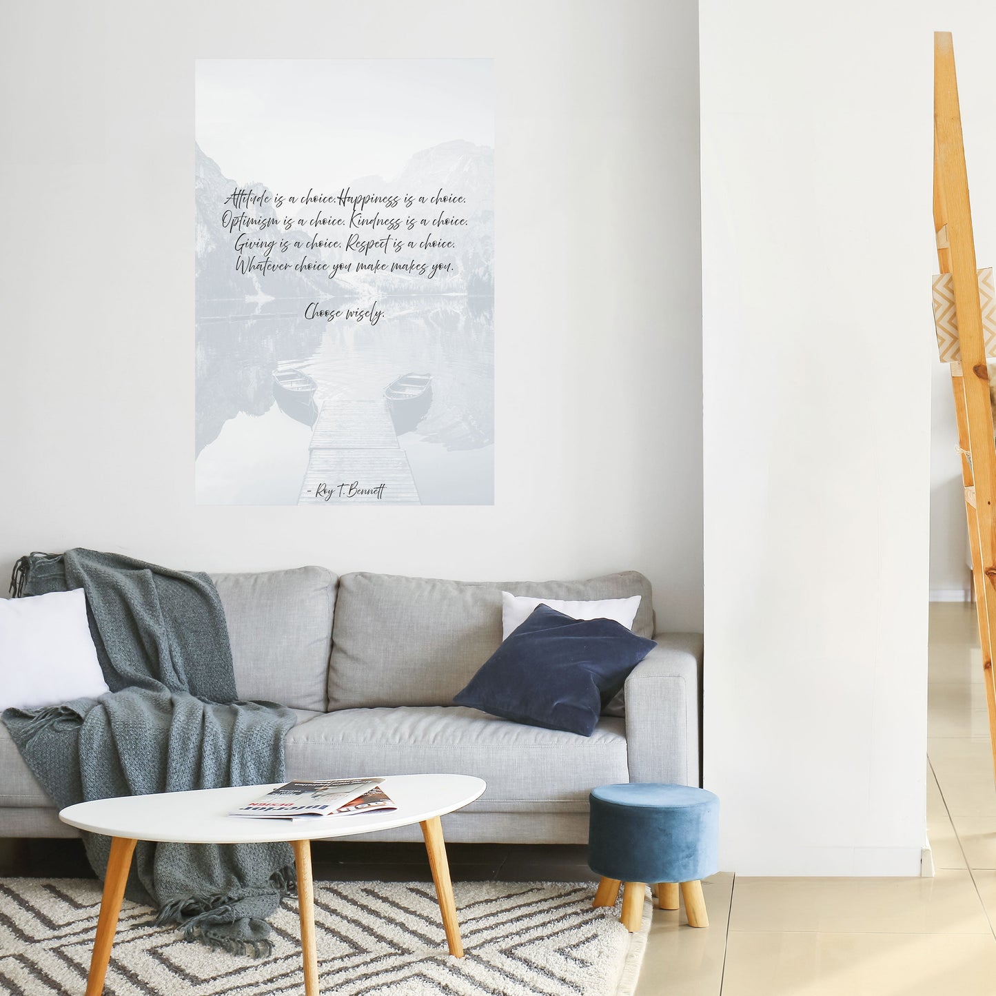 SCELTE IN RIFLESSIONE Poster verticale staccabile e attaccabile