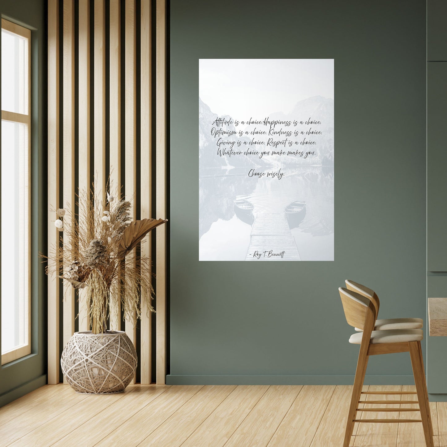 SCELTE IN RIFLESSIONE Poster verticale staccabile e attaccabile