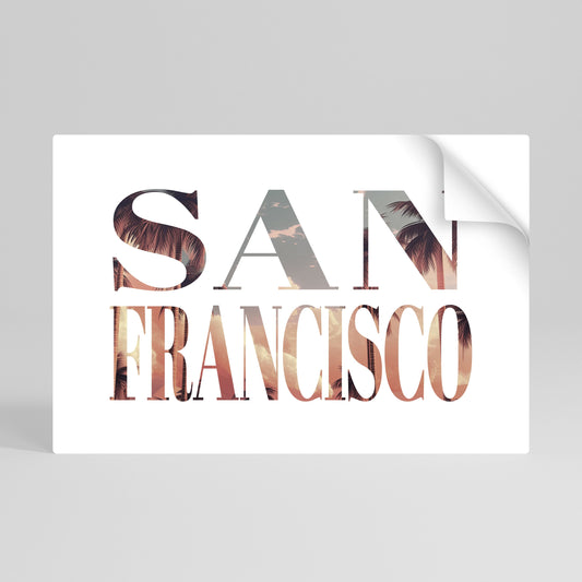 Poster orizzontale da staccare e attaccare di SAN FRANCISCO