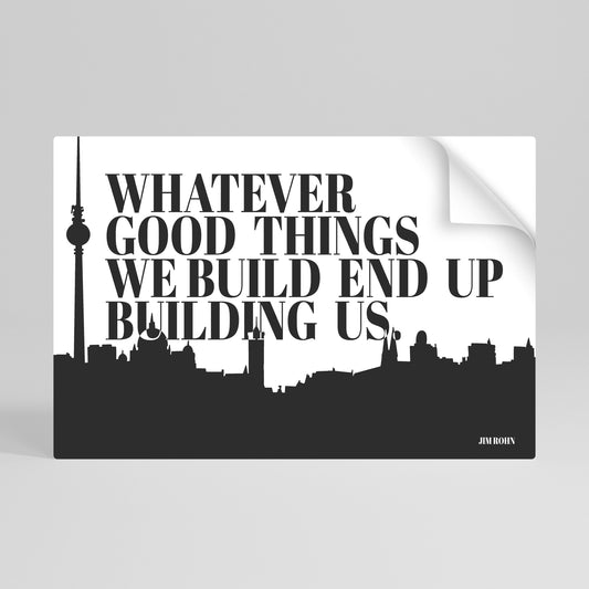 COSTRUIAMO LA NOSTRA EREDITÀ Poster orizzontale staccabile e attaccabile