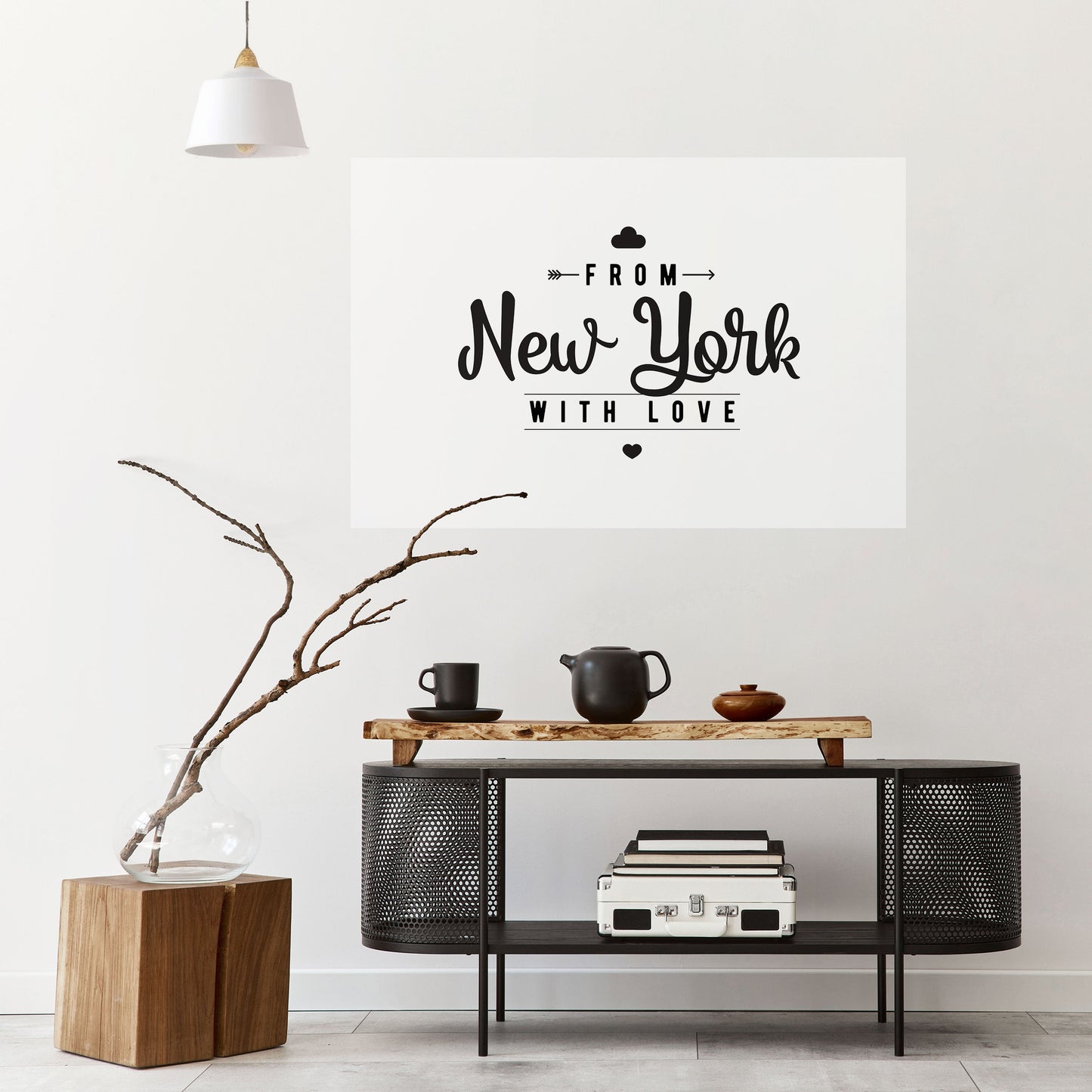 NEW YORK HEARTBEAT Poster orizzontale staccabile e attaccabile