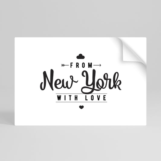 NEW YORK HEARTBEAT Poster orizzontale staccabile e attaccabile