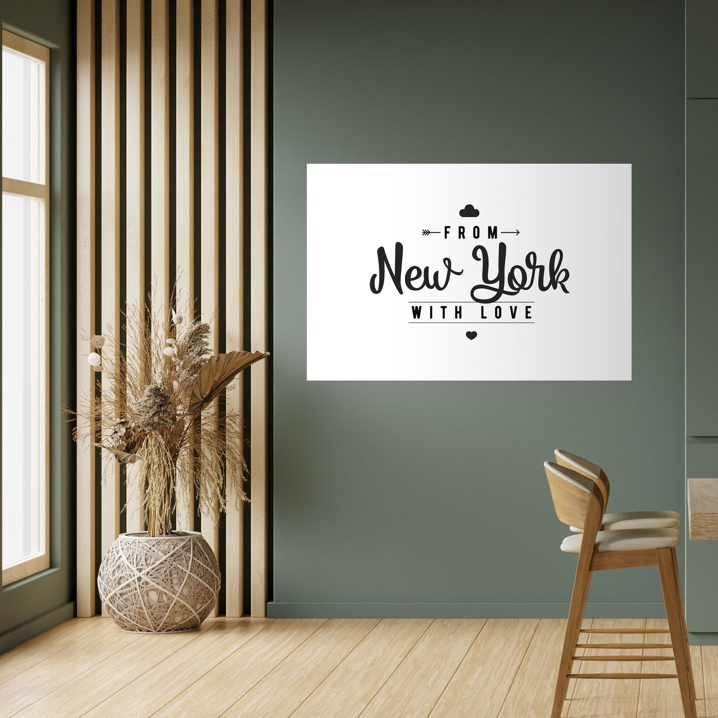 NEW YORK HEARTBEAT Poster orizzontale staccabile e attaccabile