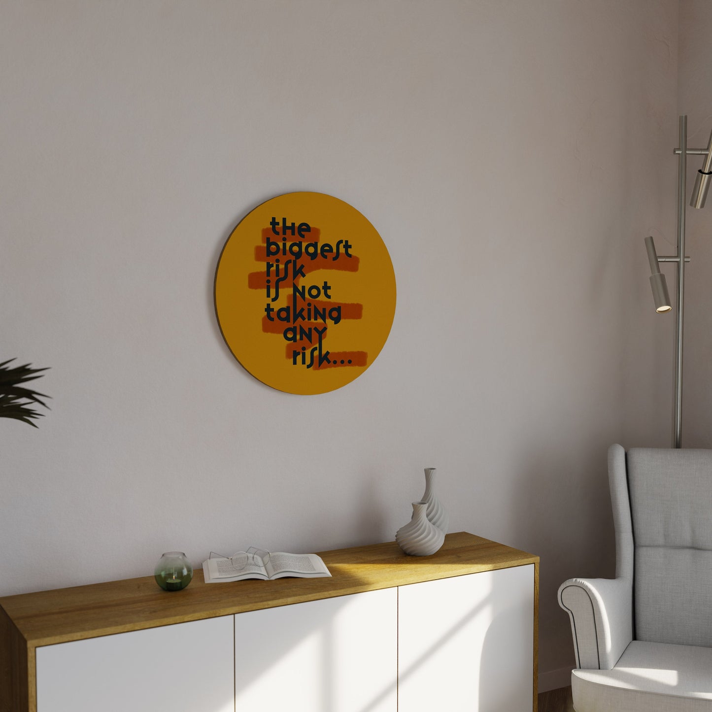 IL RISCHIO PIÙ GRANDE Arte murale rotonda