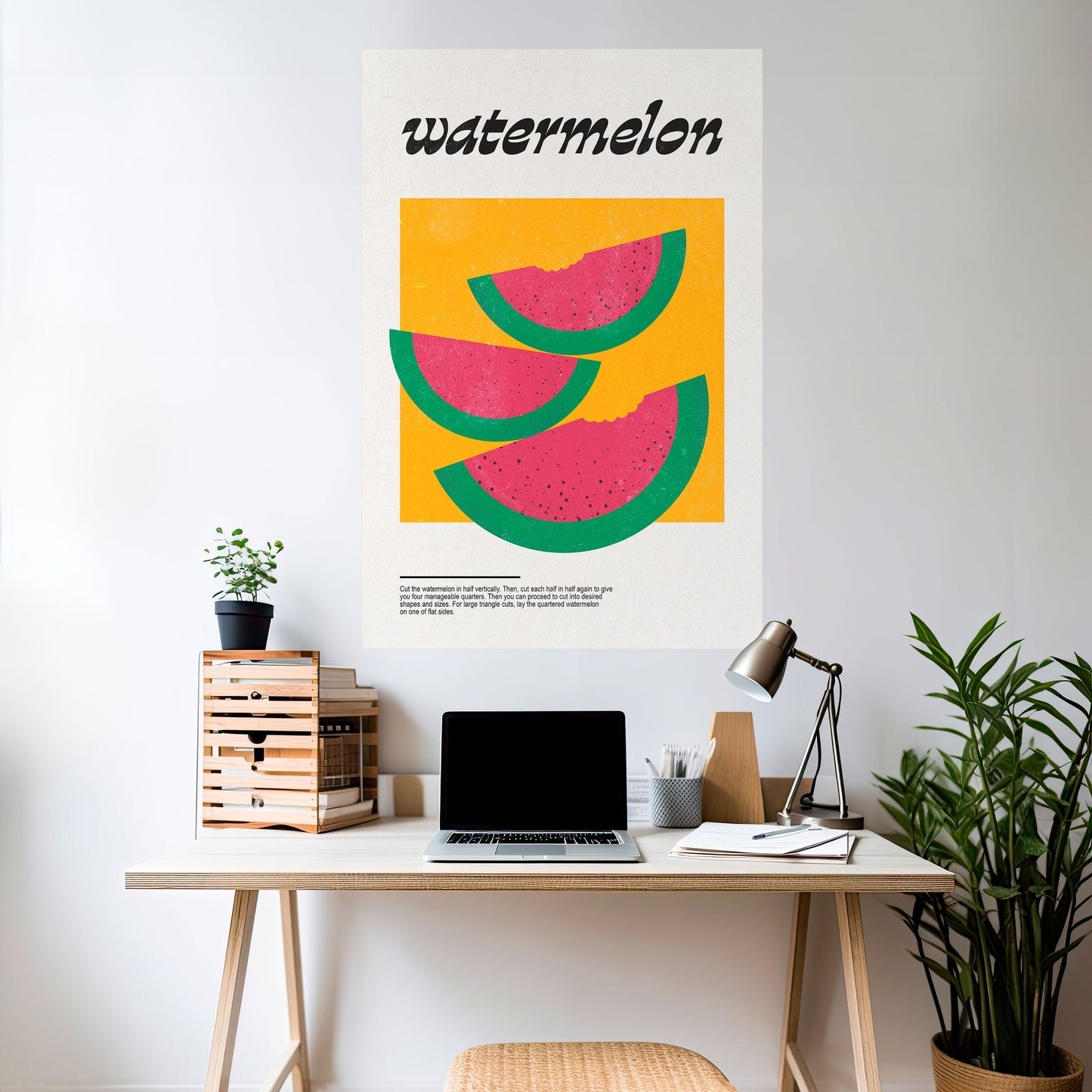 Poster verticale staccabile e attaccabile "Watermelon Whimsy"