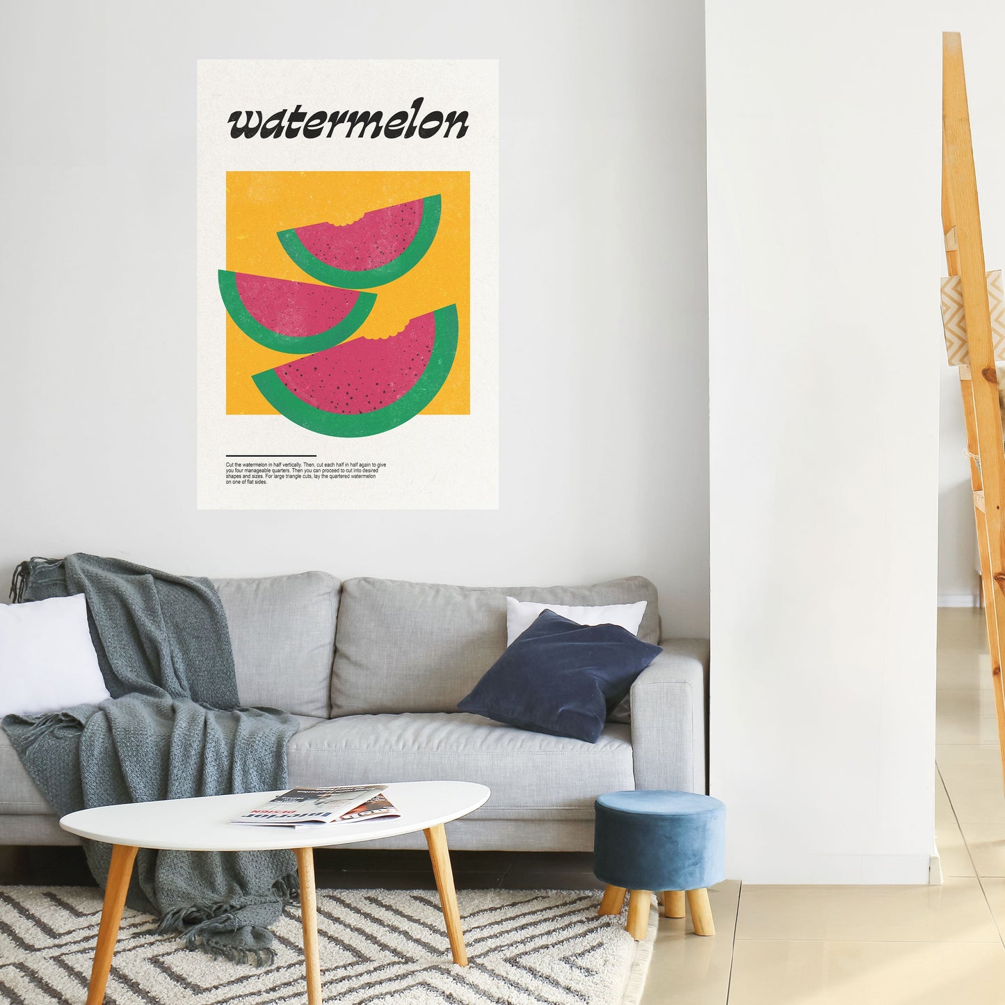 Poster verticale staccabile e attaccabile "Watermelon Whimsy"