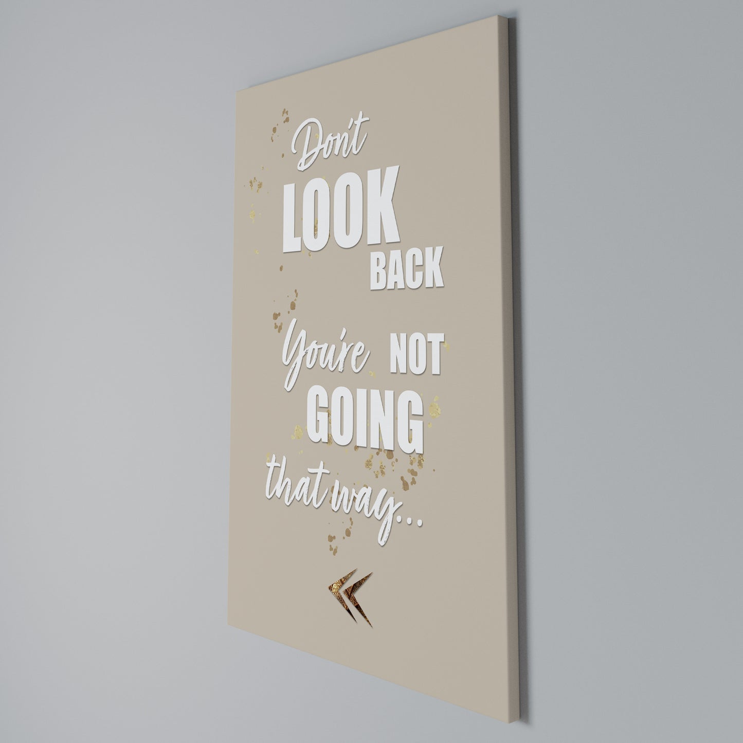 MOVE FORWARD BRAVELY Stampa su Tela Verticale
