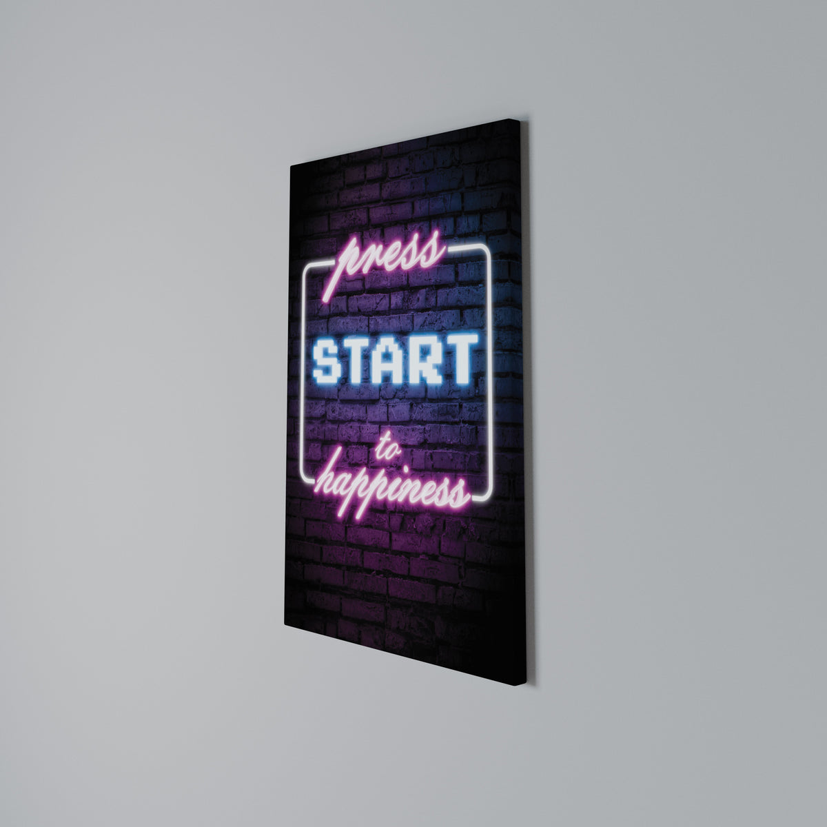 PRESS PLAY FOR JOY Stampa su tela verticale