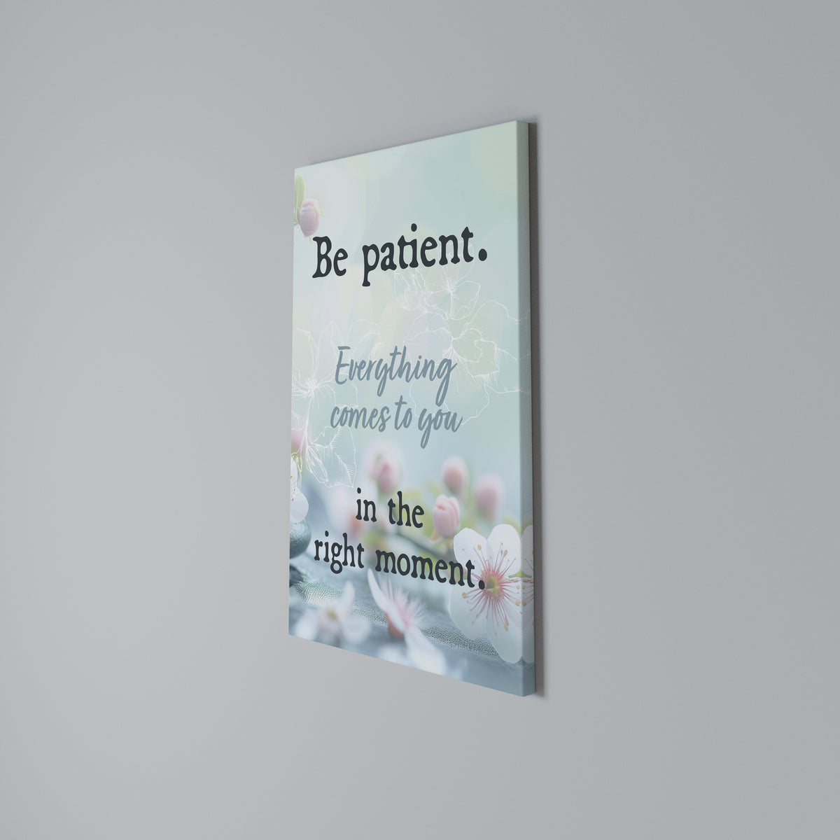 PATIENCE IN BLOOM Stampa su tela verticale