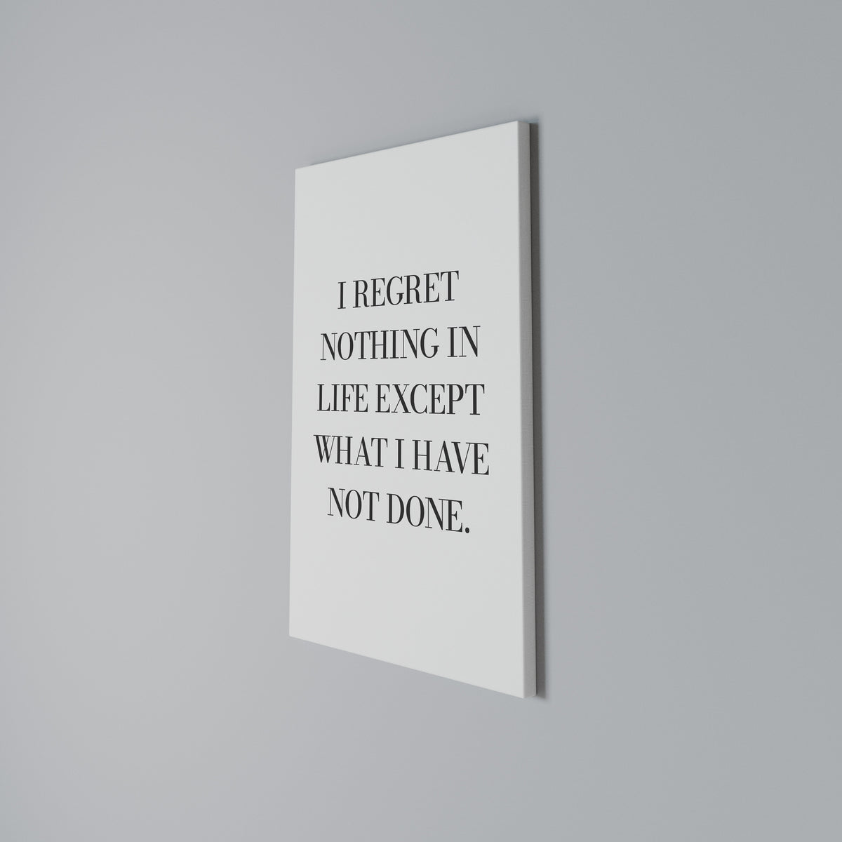 REGRET NOTHING Stampa su tela verticale
