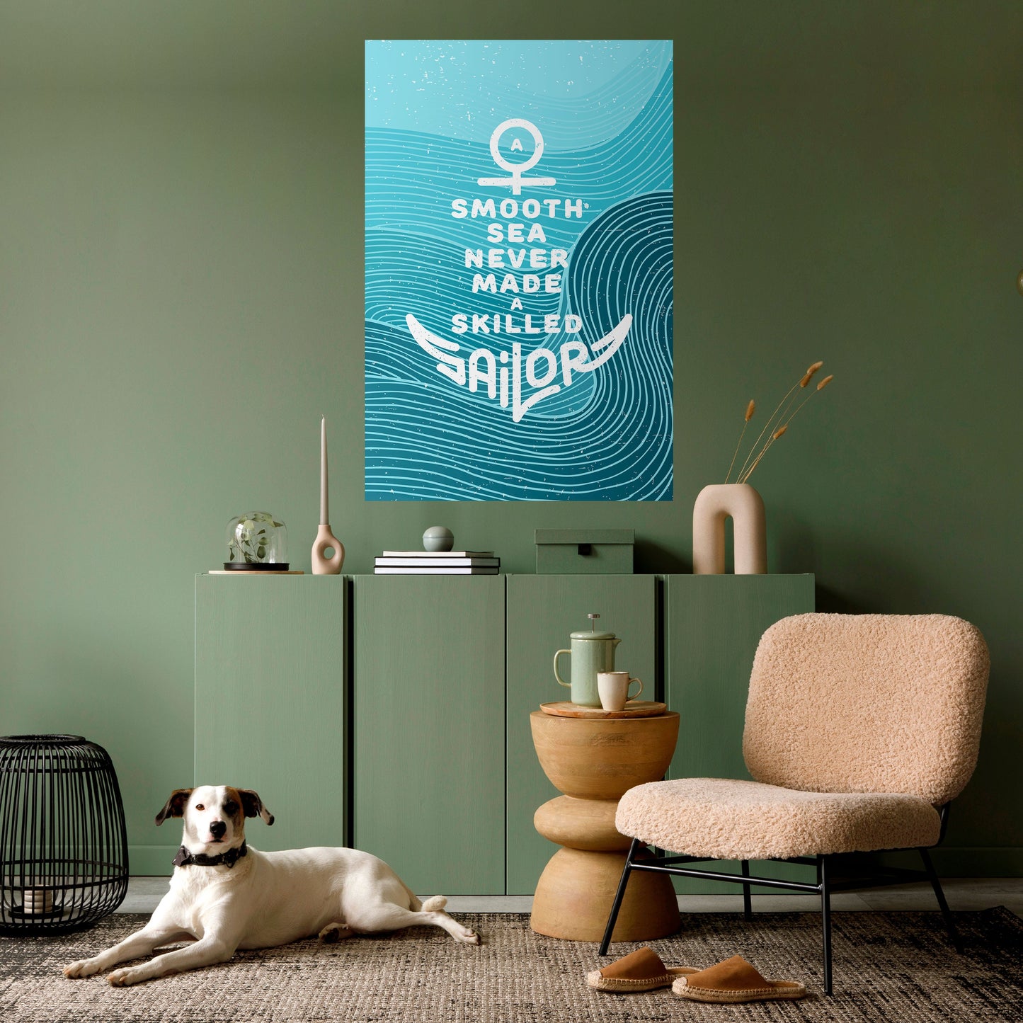 Poster verticale staccabile e attaccabile MARINAIO ESPERTO
