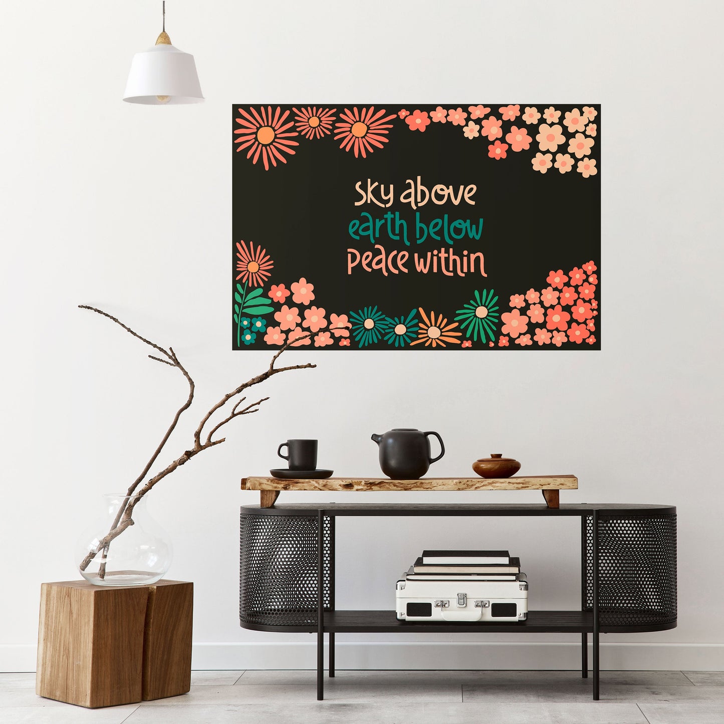 PACE INTERIORE Poster orizzontale staccabile e attaccabile