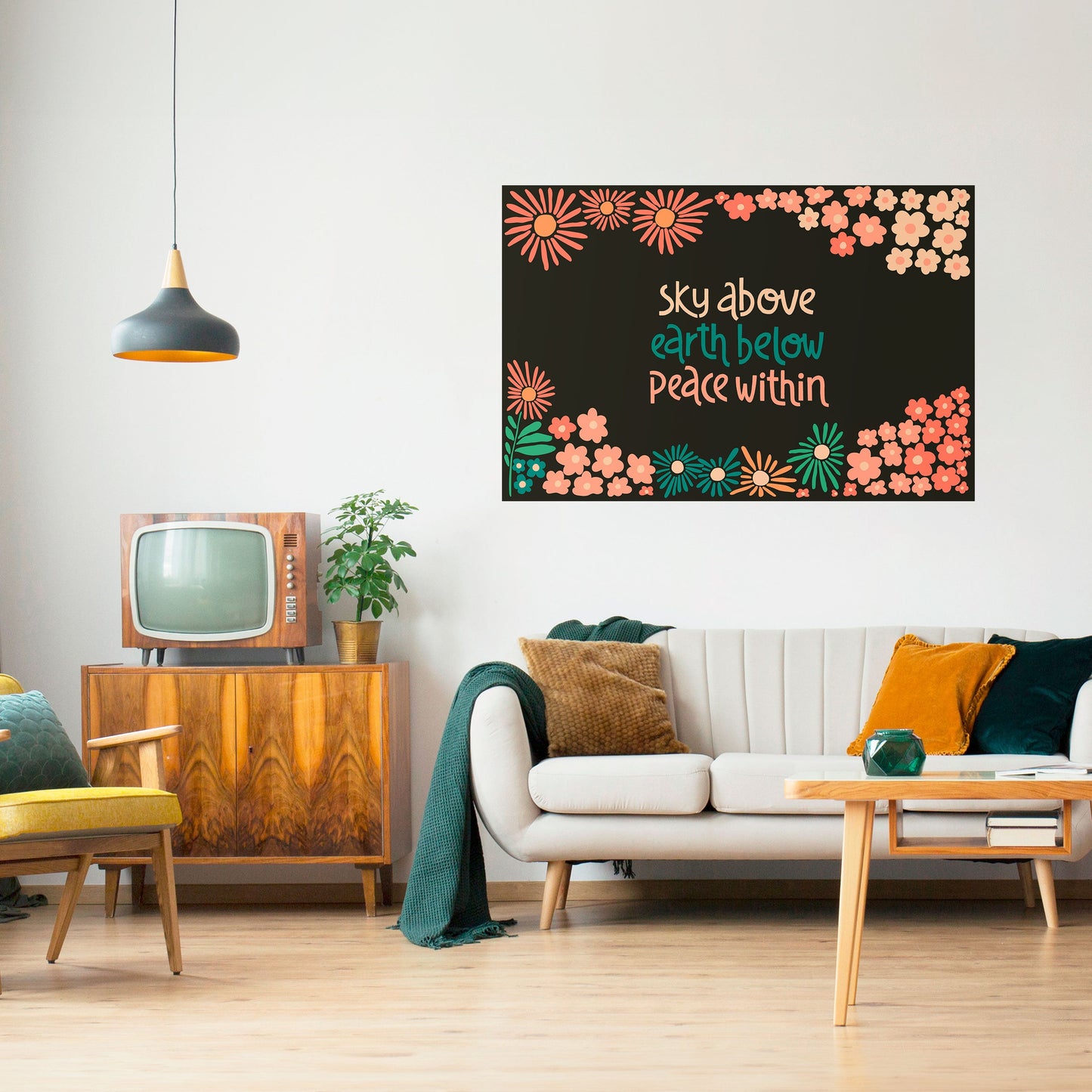 PACE INTERIORE Poster orizzontale staccabile e attaccabile