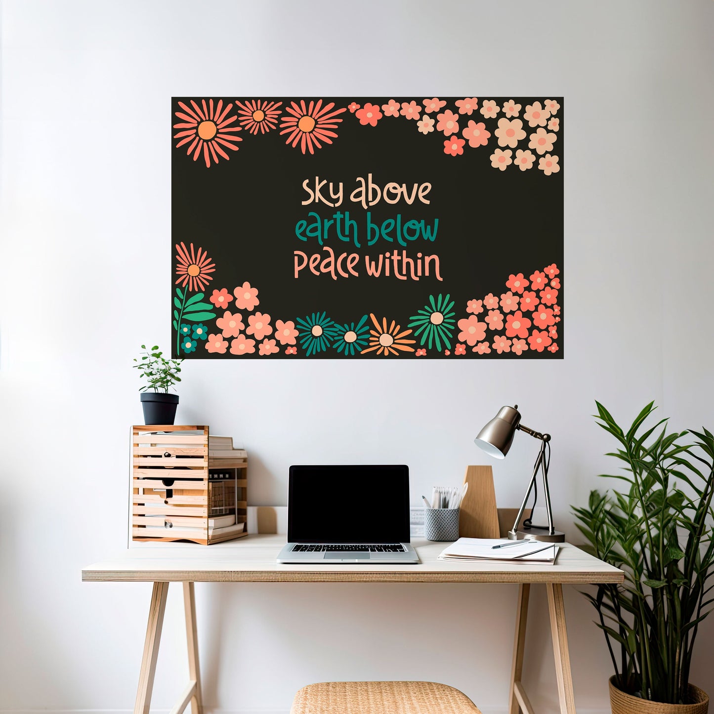 PACE INTERIORE Poster orizzontale staccabile e attaccabile