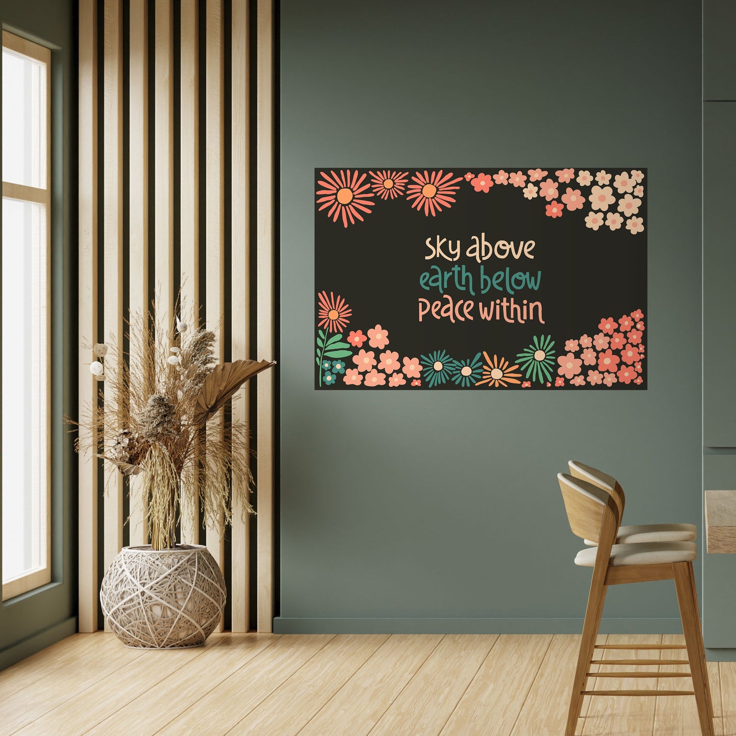 PACE INTERIORE Poster orizzontale staccabile e attaccabile