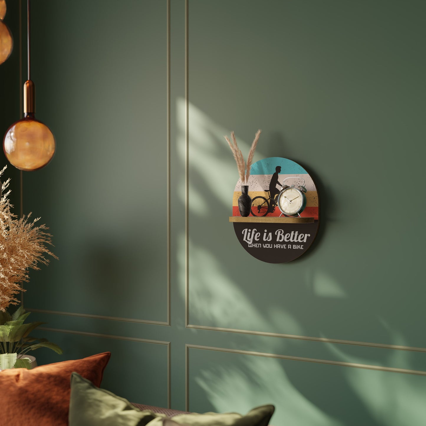 BETTER LIFE Mensola ovale per arte in effetto rovere