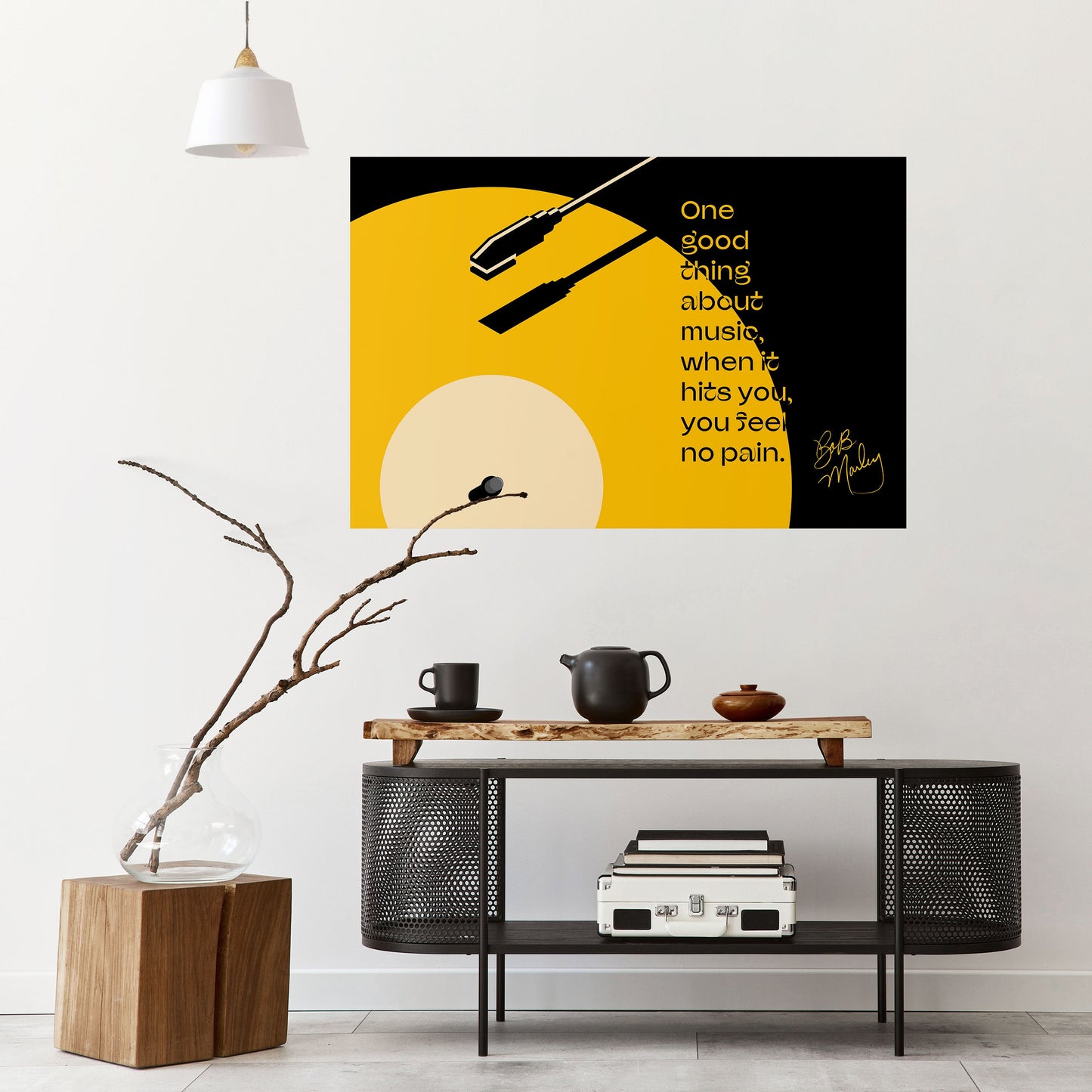 MUSICA - NO PAIN Poster orizzontale staccabile e attaccabile