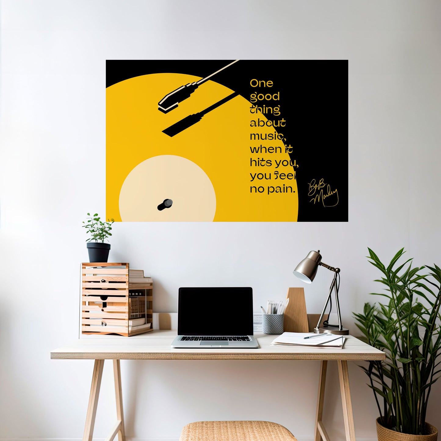 MUSICA - NO PAIN Poster orizzontale staccabile e attaccabile