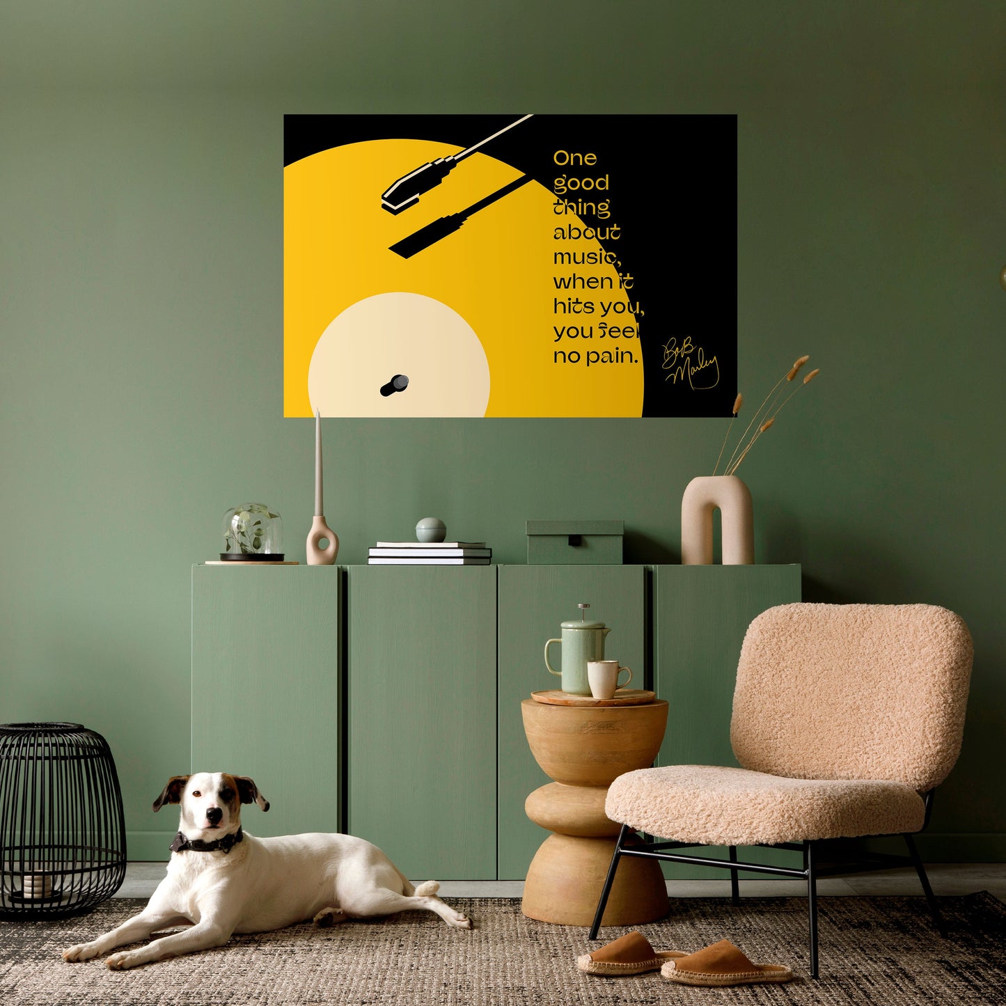 MUSICA - NO PAIN Poster orizzontale staccabile e attaccabile