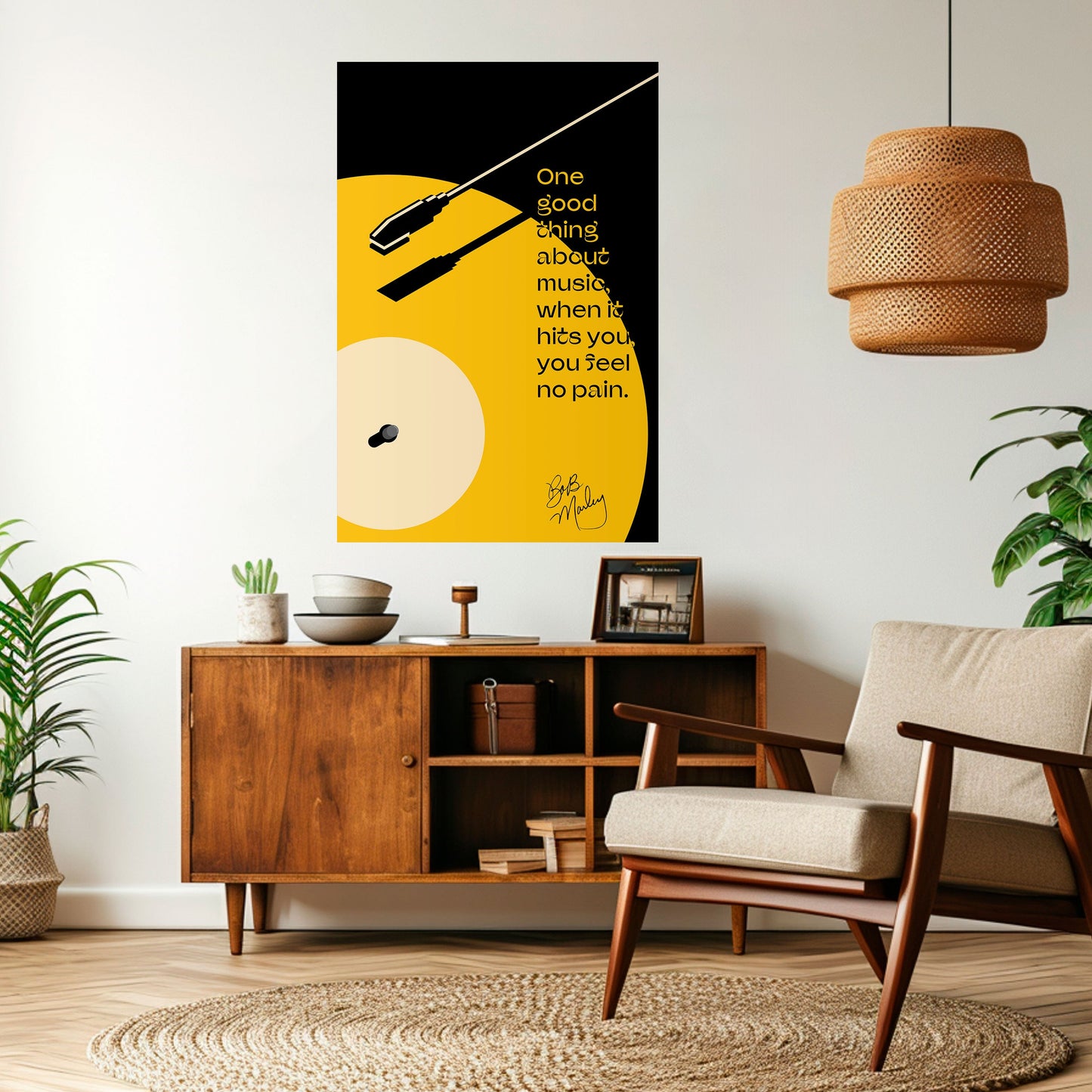 MUSICA - NO PAIN Poster verticale staccabile e attaccabile