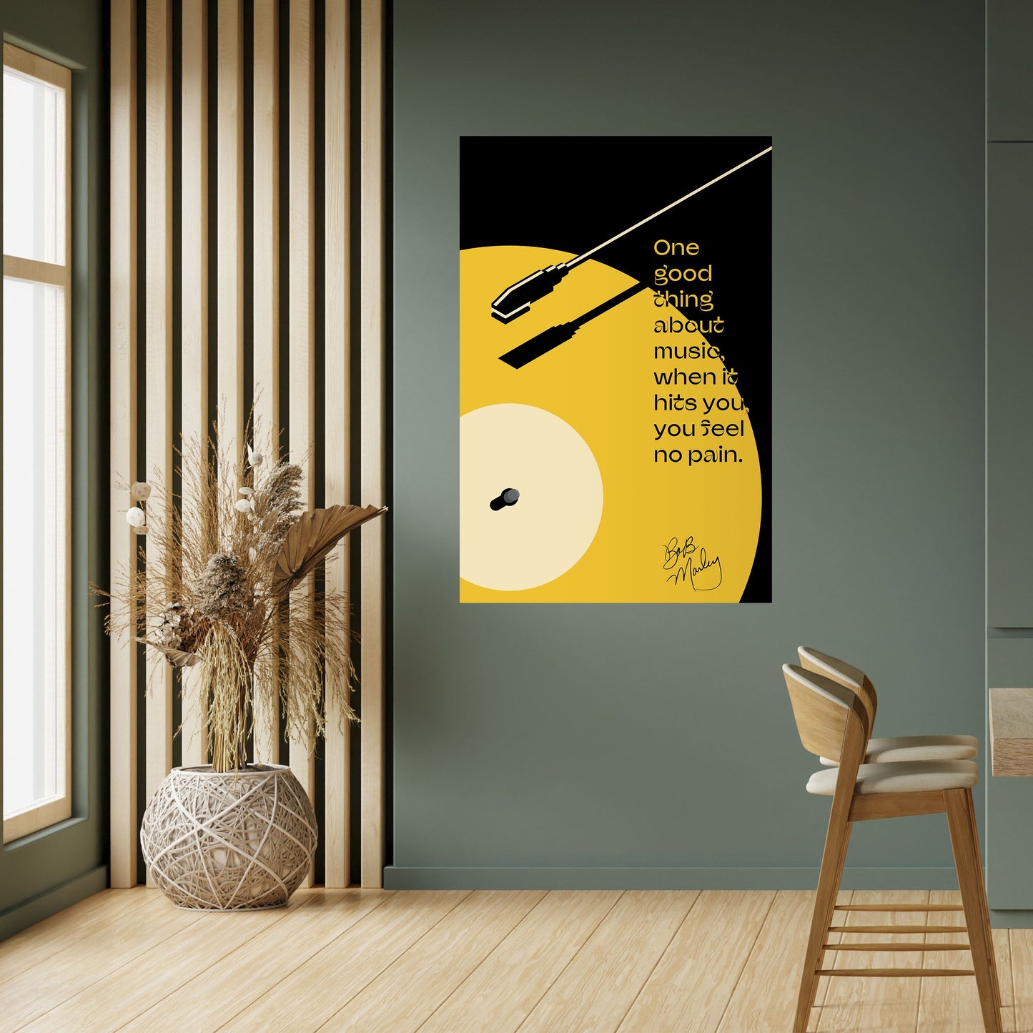 MUSICA - NO PAIN Poster verticale staccabile e attaccabile
